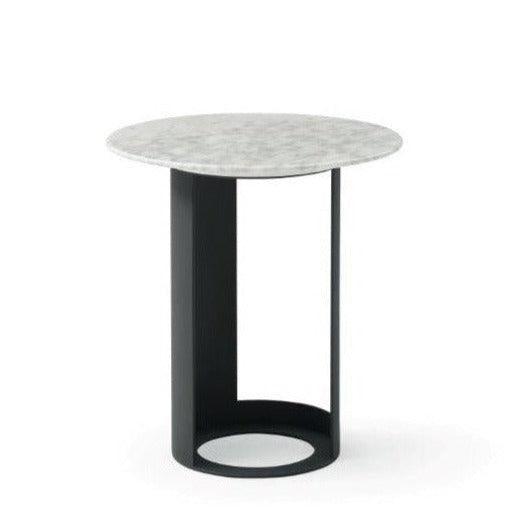 Alban Side Table - Carrara White - Maison Rêves UK