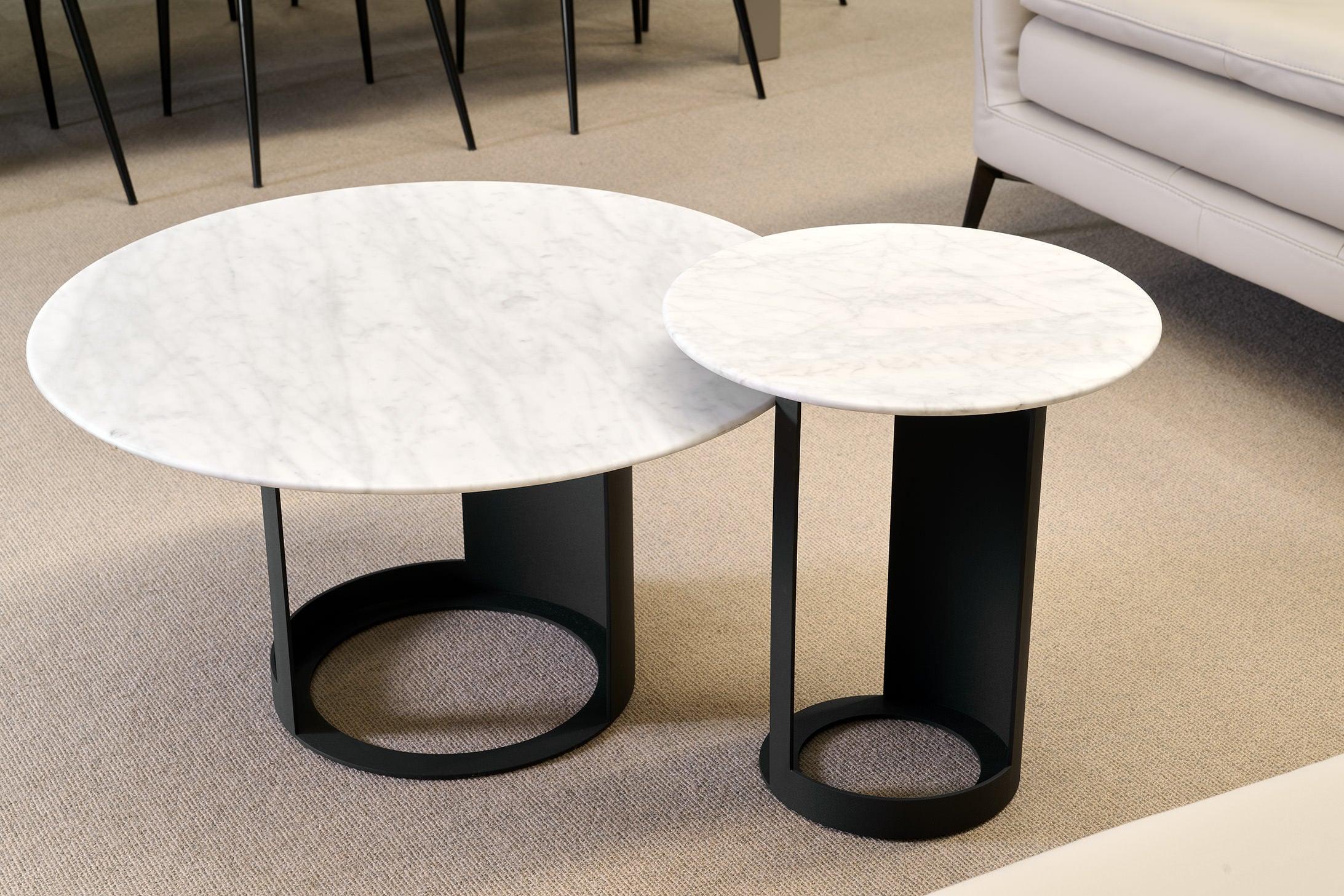 Alban Side Table - Carrara White - Maison Rêves UK