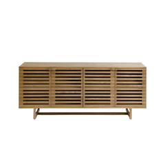 Alicante Natural Oak Sideboard with Slat Doors - Maison Rêves UK