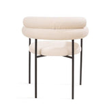 Alita Dining Chair - Chex Polar Bouclé - Maison Rêves UK