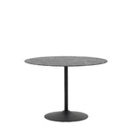 Ambra Iron Base Dining Table Black Effect - Maison Rêves UK