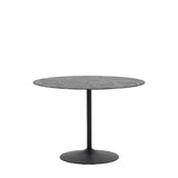 Ambra Iron Base Dining Table Black Effect - Maison Rêves UK