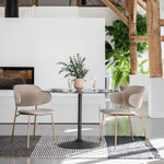 Ambra Iron Base Dining Table Black Effect - Maison Rêves UK