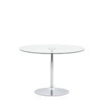 Ambra Iron Base Dining Table Clear Glass - Maison Rêves UK