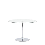 Ambra Iron Base Dining Table Clear Glass - Maison Rêves UK