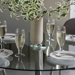 Ambra Iron Base Dining Table Clear Glass - Maison Rêves UK