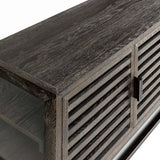 Granada Grey Oak Low Sideboard with Metal Base