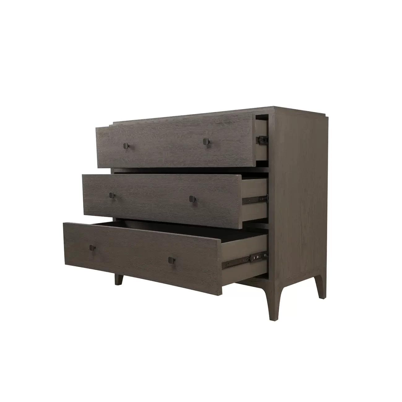 Arden 3 Drawer Chest Midnight Oak by Eccotrading Design London - Maison Rêves UK
