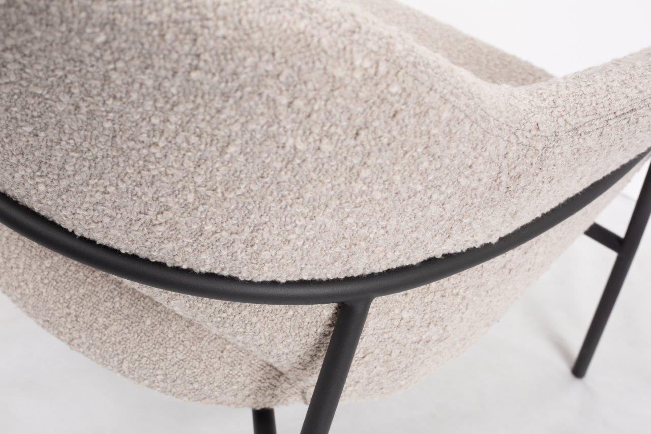 Arteta Accent Chair - Steam Boucle - Maison Rêves UK