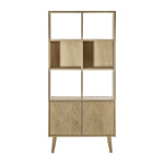 Astley 2 Door Solid Oak Open Display Cabinet - Maison Rêves UK