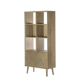 Astley 2 Door Solid Oak Open Display Cabinet - Maison Rêves UK