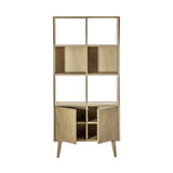 Astley 2 Door Solid Oak Open Display Cabinet - Maison Rêves UK