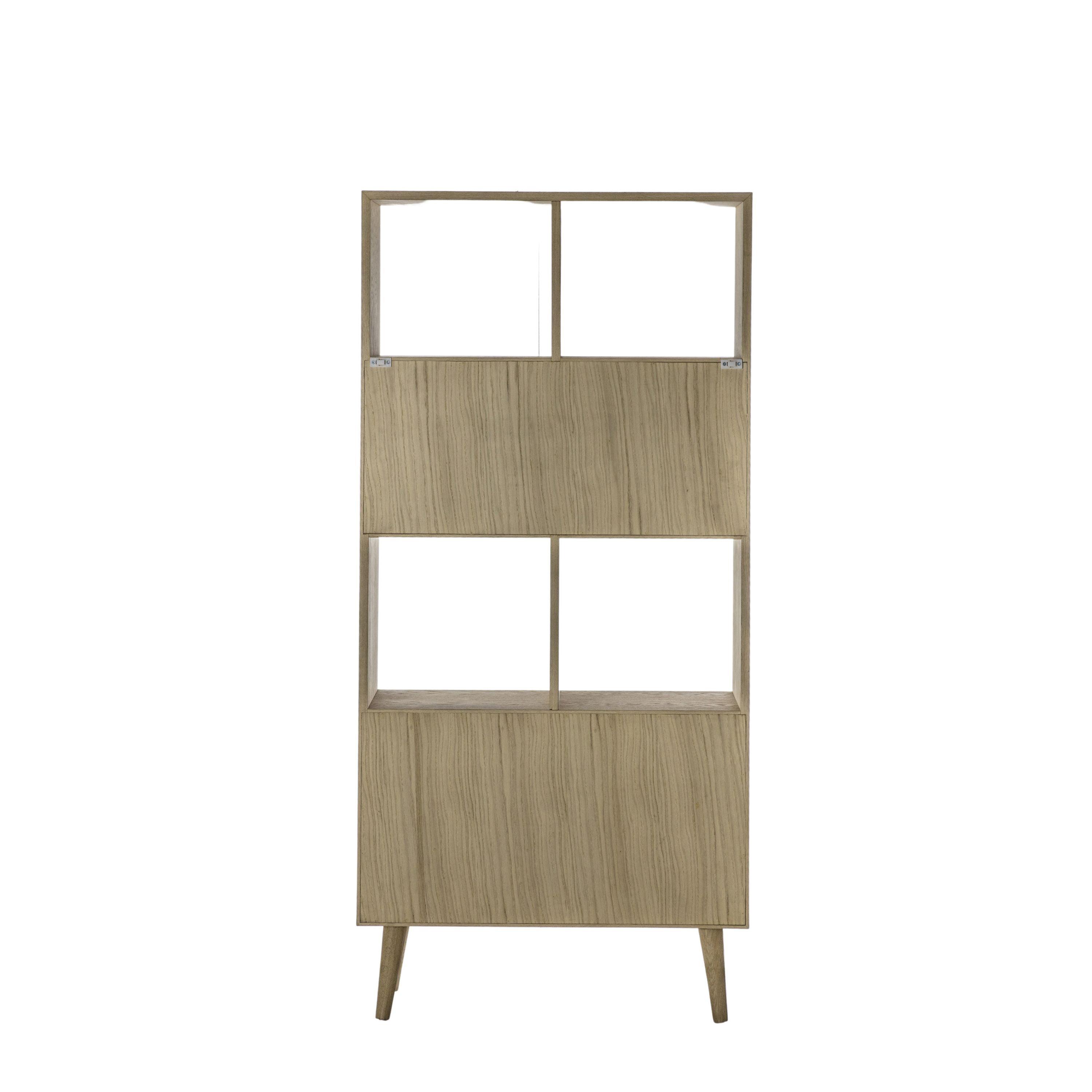 Astley 2 Door Solid Oak Open Display Cabinet - Maison Rêves UK