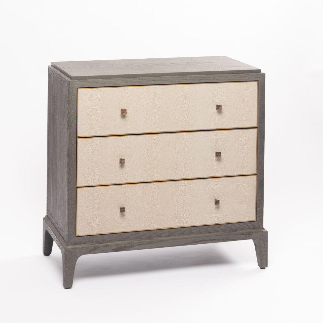 Astor 3 Drawer Chest Shagreen by Eccotrading Design London - Maison Rêves UK