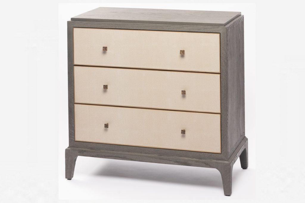 Astor 3 Drawer Chest Shagreen by Eccotrading Design London - Maison Rêves UK