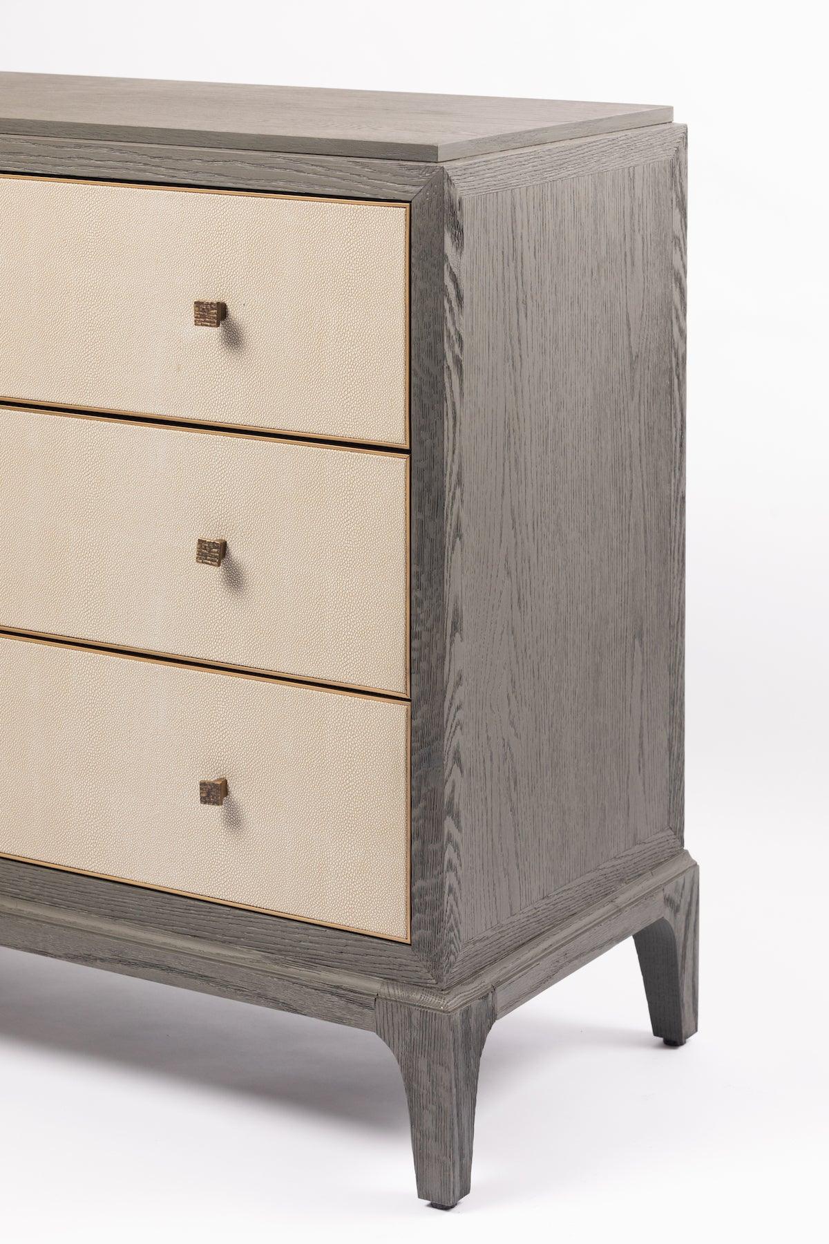 Astor 3 Drawer Chest Shagreen by Eccotrading Design London - Maison Rêves UK