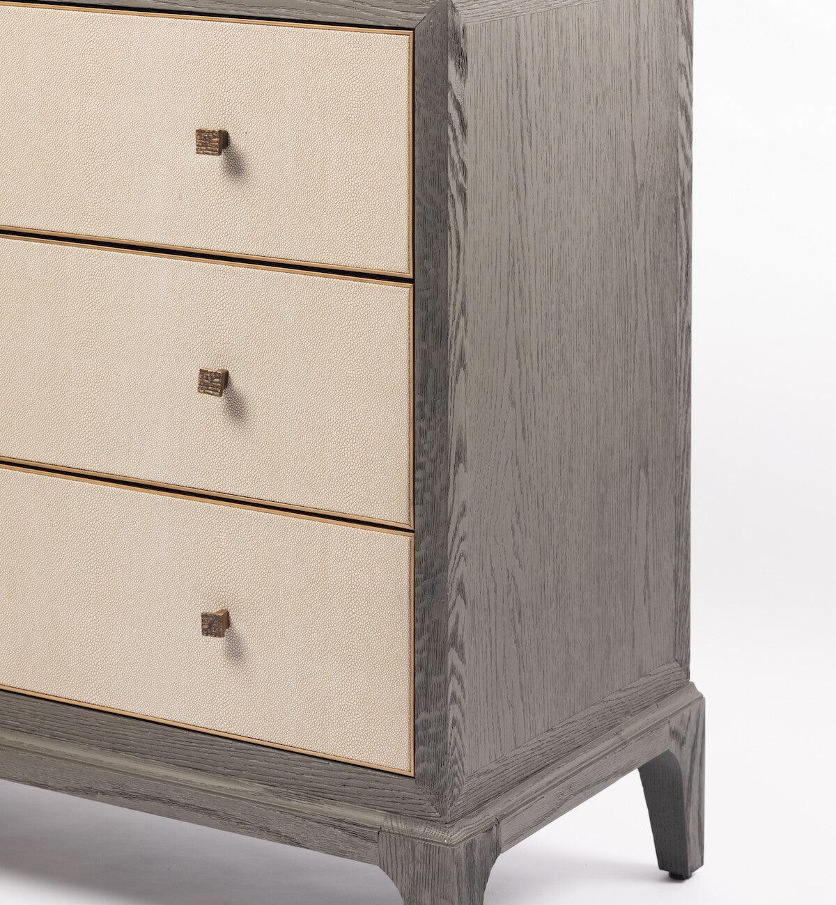 Astor 3 Drawer Chest Shagreen by Eccotrading Design London - Maison Rêves UK