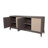 Astor 4 Door Cabinet Reclaimed Midnight Oak & Shagreen by Eccotrading Design London - Maison Rêves UK