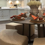 Astor Round Dining Table Midnight Oak 120cm by Eccotrading Design London - Maison Rêves UK