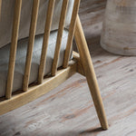 Balistone Armchair Natural Linen with Wooden Frame - Maison Rêves UK