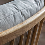 Balistone Armchair Natural Linen with Wooden Frame - Maison Rêves UK