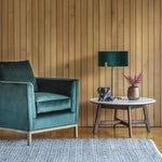 Bellavia Acacia Wood Round Coffee Table with Marble Top - Maison Rêves UK