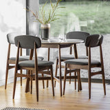 Bellavia Round Acacia Wood Dining Table with Marble Top - Maison Rêves UK
