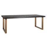 Blackbone Black Rustic Oak Rectangular Dining Table by Richmond Interiors - Maison Rêves UK