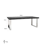 Blackbone Black Rustic Oak Rectangular Dining Table by Richmond Interiors - Maison Rêves UK