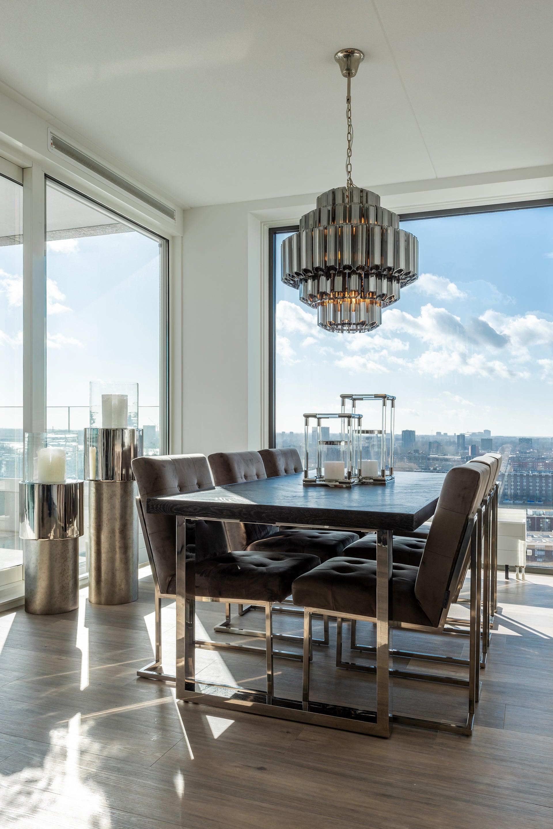 Blackbone Black Rustic Oak Rectangular Dining Table by Richmond Interiors - Maison Rêves UK