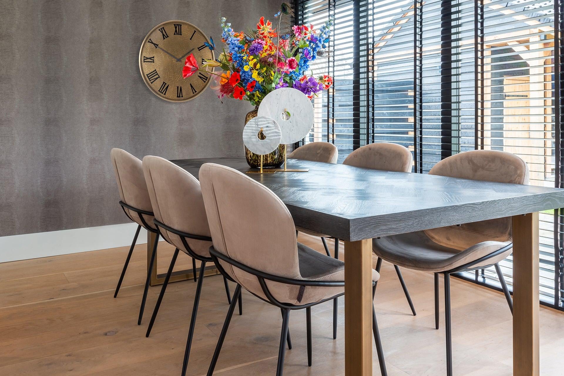Blackbone Black Rustic Oak Rectangular Dining Table by Richmond Interiors - Maison Rêves UK