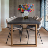 Blackbone Black Rustic Oak Rectangular Dining Table by Richmond Interiors - Maison Rêves UK