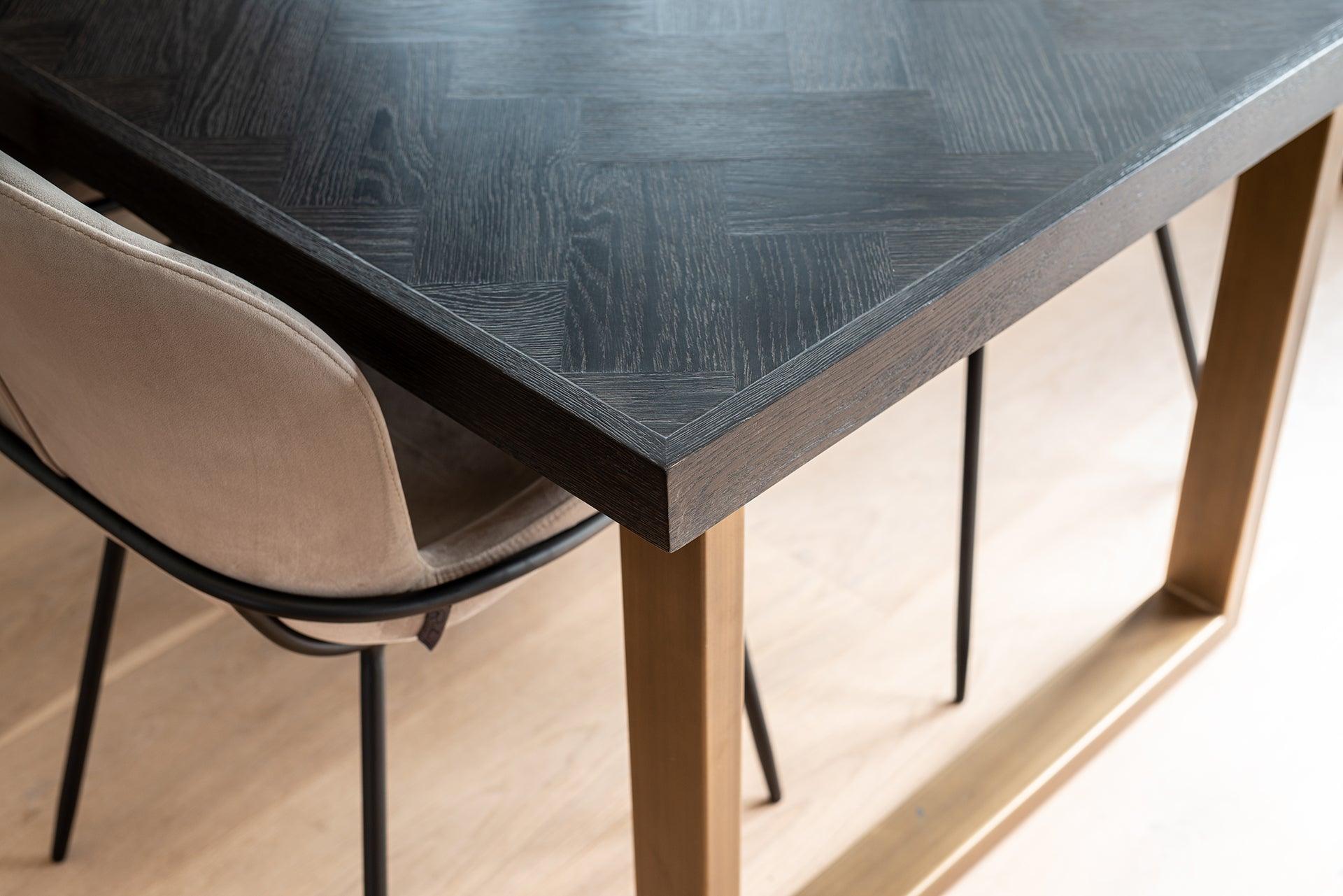 Blackbone Black Rustic Oak Rectangular Dining Table by Richmond Interiors - Maison Rêves UK