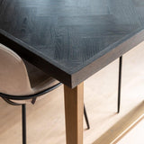 Blackbone Black Rustic Oak Rectangular Dining Table by Richmond Interiors - Maison Rêves UK