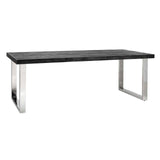 Blackbone Black Rustic Oak Rectangular Dining Table by Richmond Interiors - Maison Rêves UK