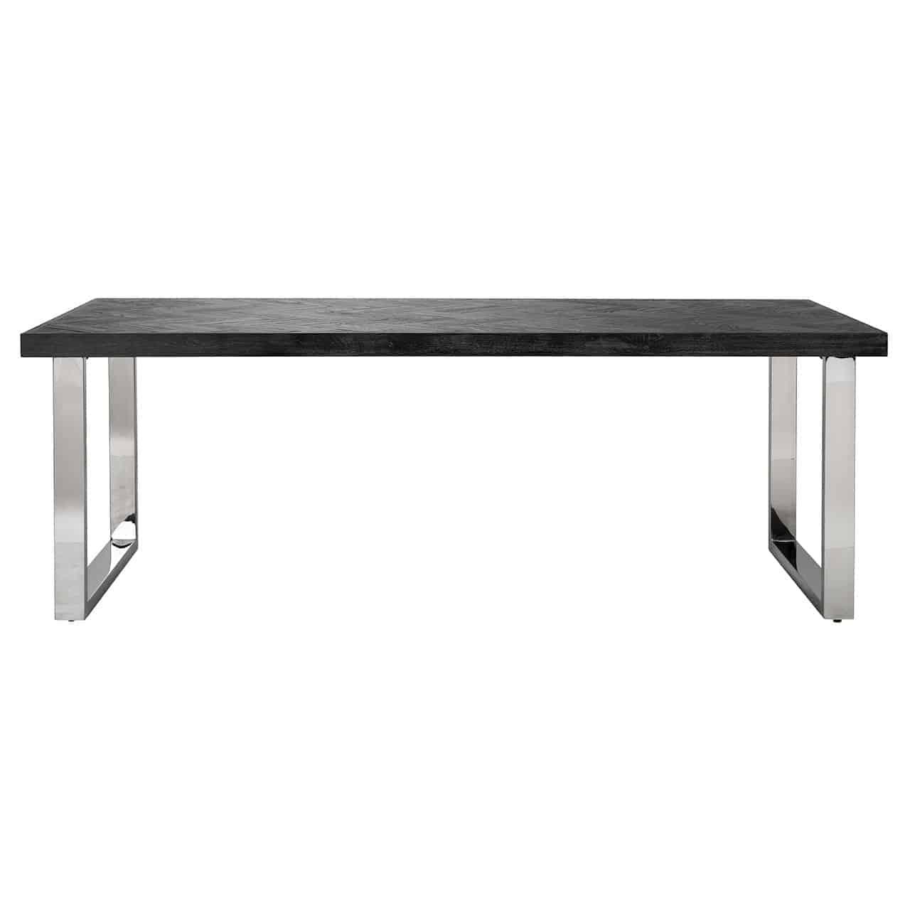 Blackbone Black Rustic Oak Rectangular Dining Table by Richmond Interiors - Maison Rêves UK