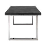 Blackbone Black Rustic Oak Rectangular Dining Table by Richmond Interiors - Maison Rêves UK