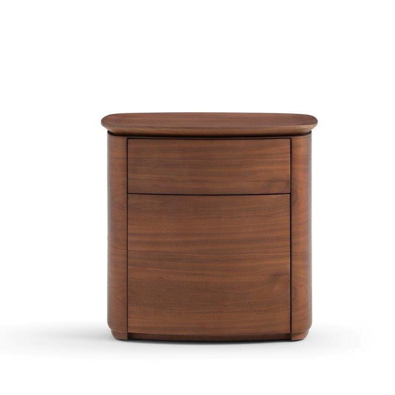Blade Bedside Table - Dark Walnut - Maison Rêves UK