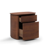 Blade Bedside Table - Dark Walnut - Maison Rêves UK