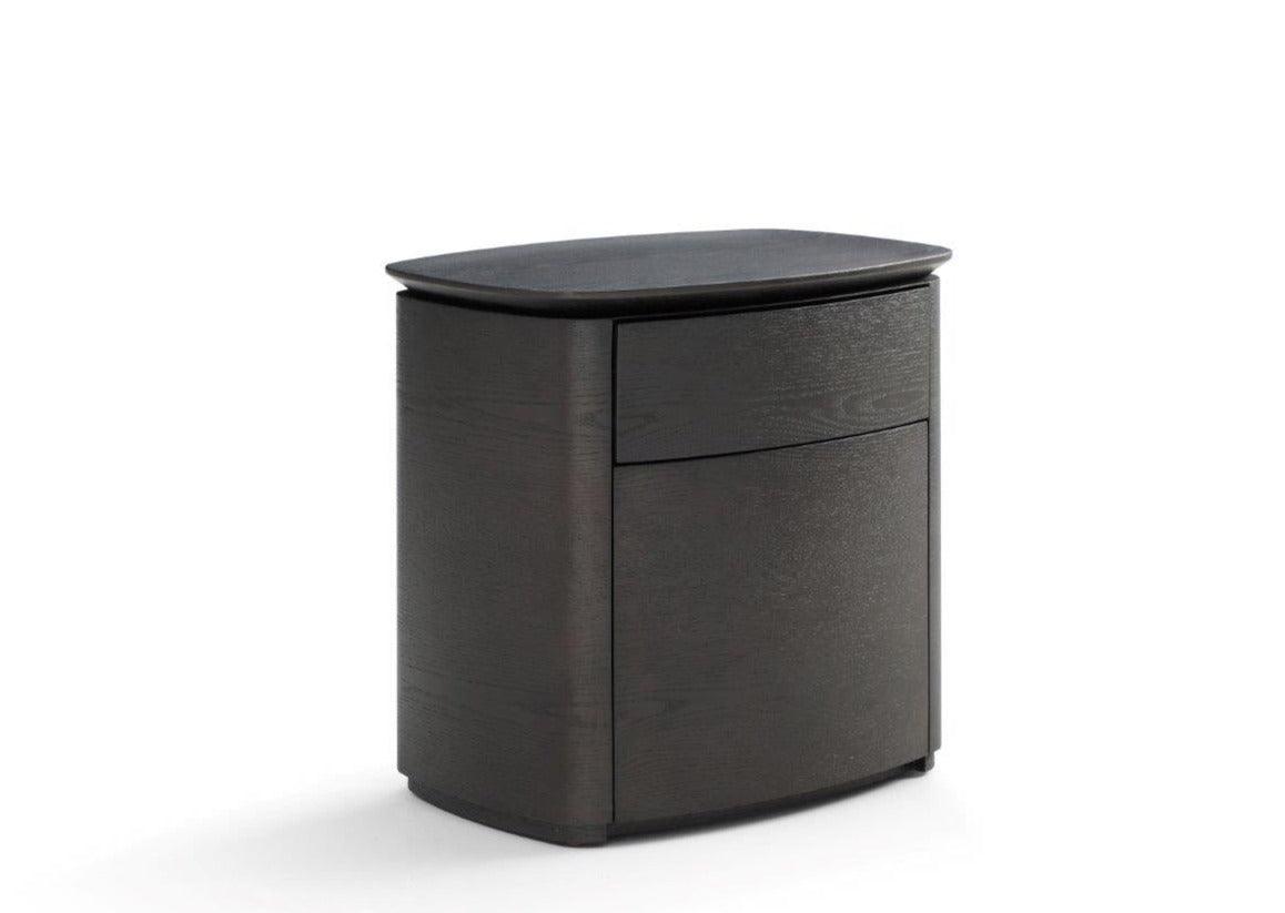 Blade Bedside Table - Smoke Oak - Maison Rêves UK