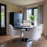 Blax 2 Door Black Wood Cabinet with Black Iron Base by Richmond Interiors - Maison Rêves UK