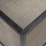 Bloomingville 4 Door Shagreen Sideboard with Black Oak Wood Frame by Richmond Interiors - Maison Rêves UK