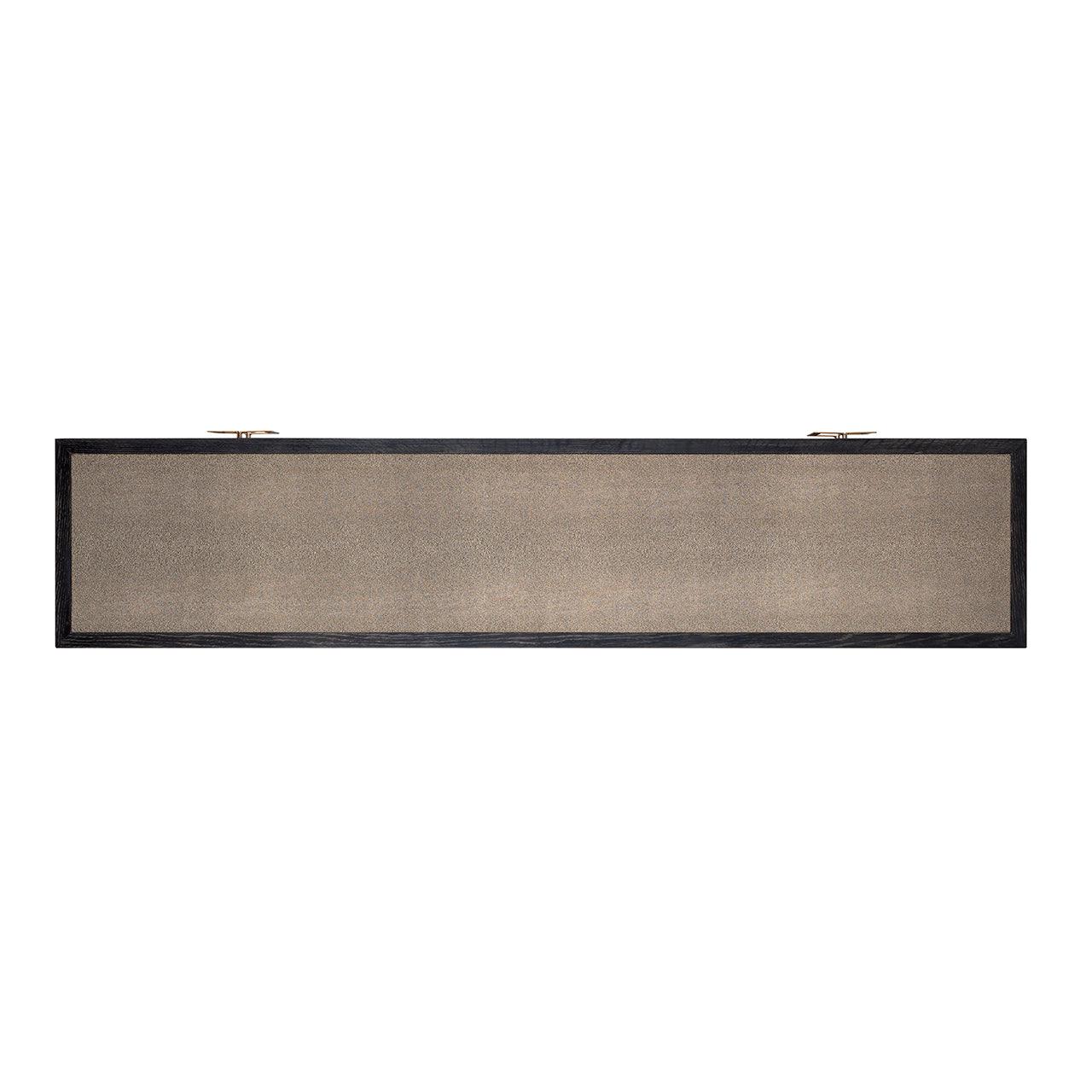 Bloomingville Leather 4 Door Media Unit with Black Oak Wood Frame by Richmond Interiors - Maison Rêves UK