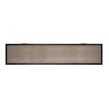 Bloomingville Leather 4 Door Media Unit with Black Oak Wood Frame by Richmond Interiors - Maison Rêves UK