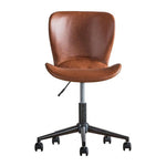 Bramley Faux Leather Swivel Chair Brown - Maison Rêves UK