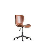 Bramley Faux Leather Swivel Chair Brown - Maison Rêves UK