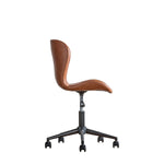 Bramley Faux Leather Swivel Chair Brown - Maison Rêves UK