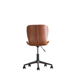 Bramley Faux Leather Swivel Chair Brown - Maison Rêves UK