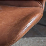 Bramley Faux Leather Swivel Chair Brown - Maison Rêves UK