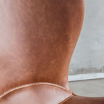 Bramley Faux Leather Swivel Chair Brown - Maison Rêves UK